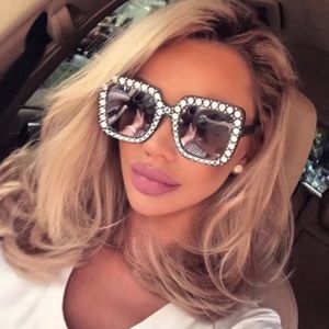 NEW Fashion Bling Oversized Sunglasses
